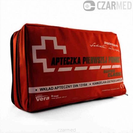 Apteczka samochodowa DIN13164 z kamizelką