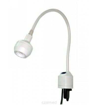 LAMPA BADAWCZO-ZABIEGOWA FLH-2 HALOGEN Z MOCOWANIEM DO ŚCIANY, (Z GĘSIĄ SZYJĄ, BEZCIENIOWA)