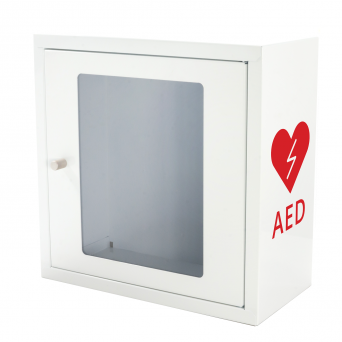 Szafka na defibrylator AED (ASB1000) – biała bez alarmu na magnes
