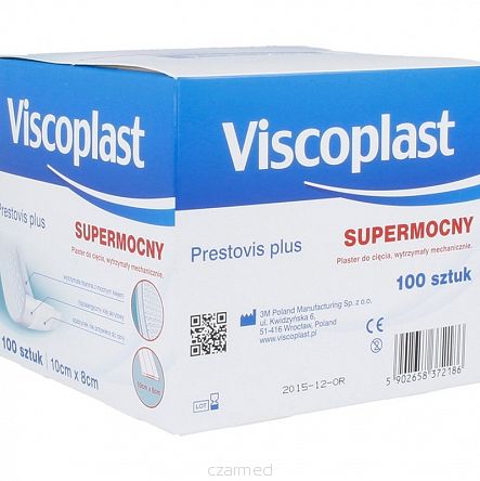 Viscoplast Prestovis Plus Supermocny, plastry, 10 cm x 8 cm, 1 szt.