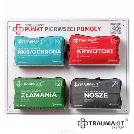 TRAUMA KIT Apteczka Modułowa AKZN - Punkt Pierwszej Pomocy - Tablica 4 (jasny)