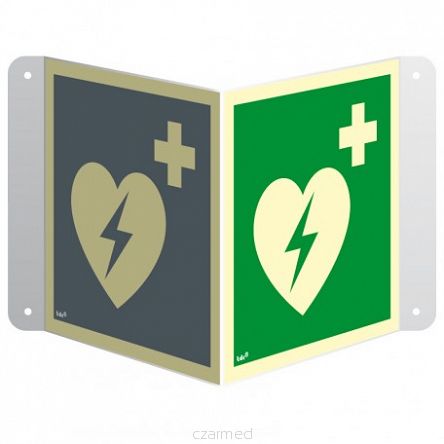 Oznaczenie AED 3D  15 cm x 15 cm