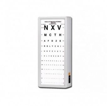 PODŚWIETLANA TABLICA OKULISTYCZNA Z PILOTEM DLA DOROSŁYCH I DZIECI (TABLICA SNELLENA, TABLICA OKO)