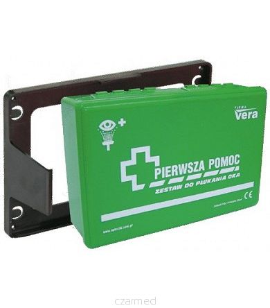 Zestaw do płukania oka w pudełku z tworzywa