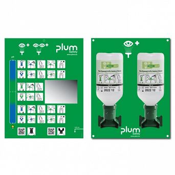 Stacja otwarta Plum Eye Wash z dwoma butelkami 500 ml