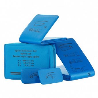 Zestaw 4 szyn unieruchamiających typu splint w etui.