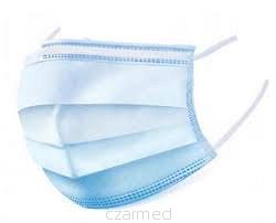 Maseczka , maska  chirurgiczna niejałowa ,ochronna  gumki  - 1 szt 