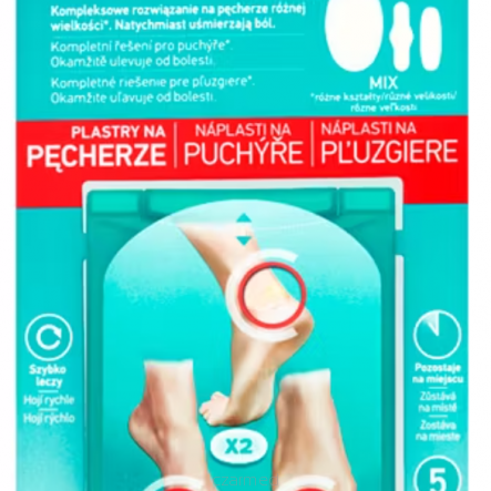 Compeed, zestaw plastrów na pęcherze różnych rozmiarów, plastry 5 szt 