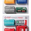 TRAUMA KIT Apteczka Modułowa ROSP+AK+AED z Defibrylatorem Philips FRx - Punkt Pierwszej Pomocy - Tablica 4+4 (jasny) - 13