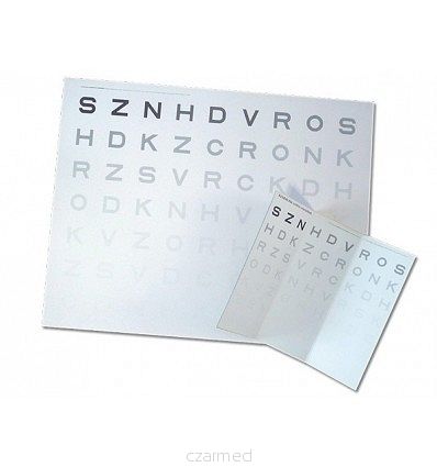 TABLICA DO BADANIA FUNKCJI WRAŻLIWOŚCI NA KONTRAST