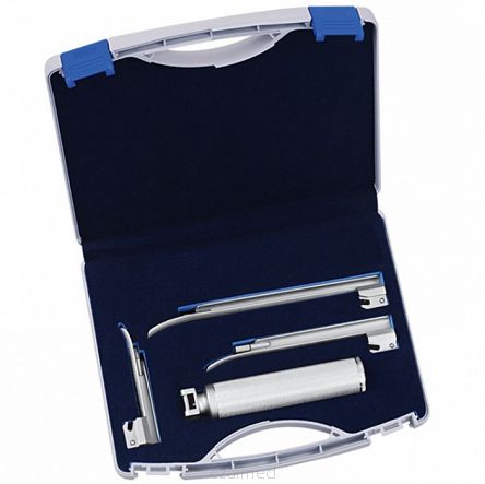 Zestaw laryngoskopowy z oświetleniem konwencjonalnym Miller z łyżkami fig.1-3 + Midi uchwyt